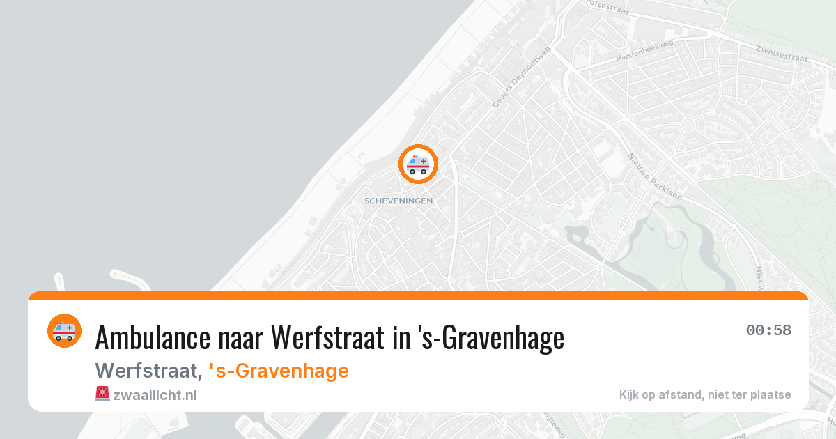 Ambulance naar Werfstraat in 's-Gravenhage — 3 aug 2026