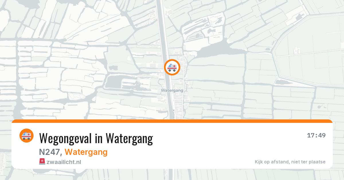 Wegongeval in Watergang — 5 apr 2026