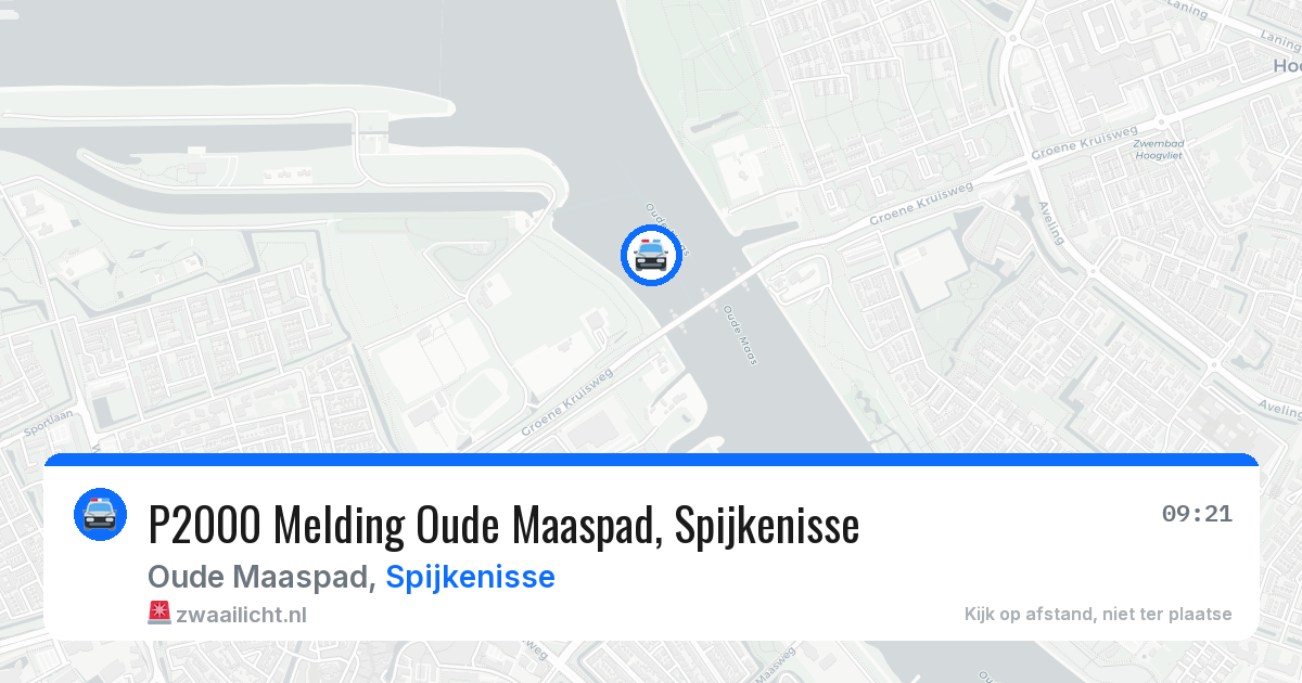 P2000 Melding Oude Maaspad, Spijkenisse — 26 apr 2026