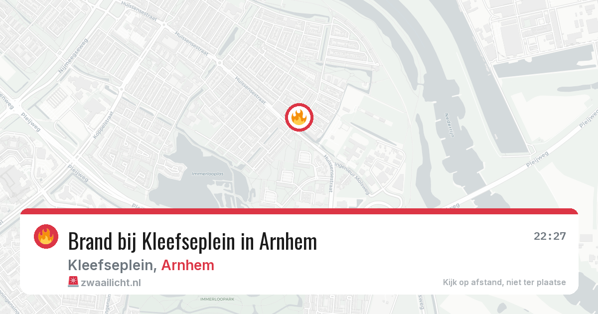 Brand bij Kleefseplein in Arnhem — 26 mrt 2026