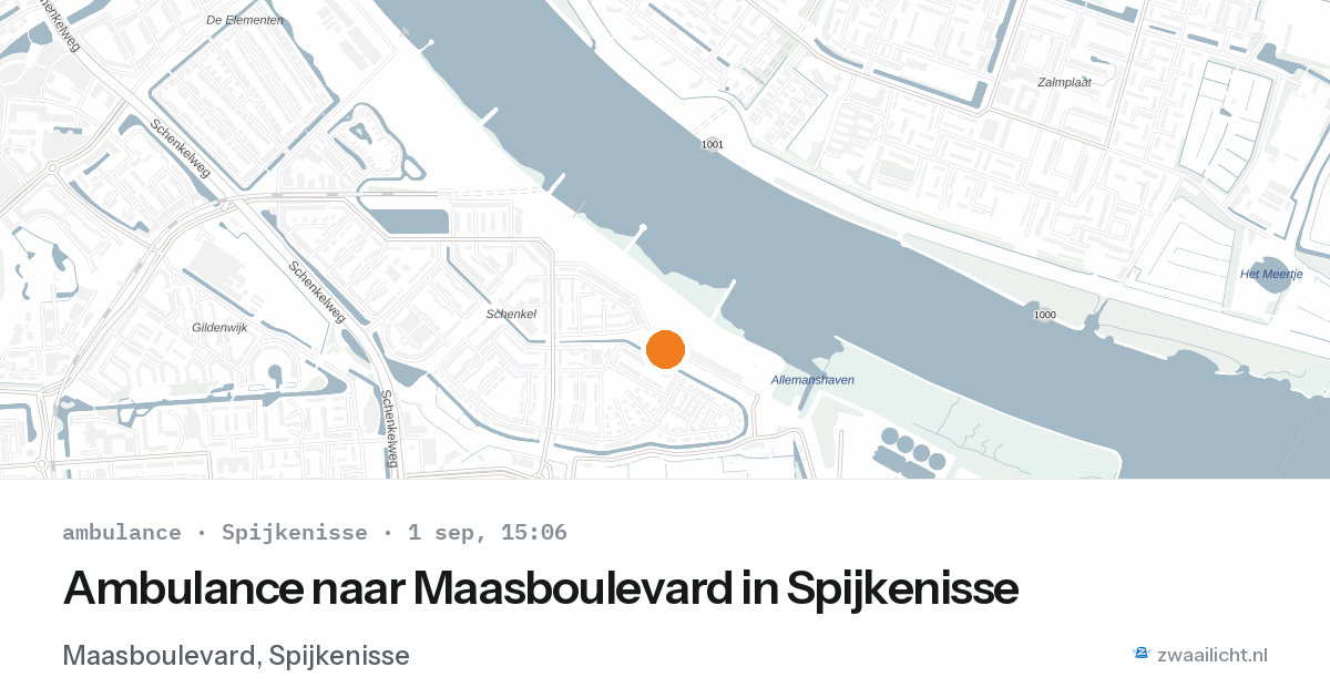 Ambulance naar Maasboulevard in Spijkenisse — 1 sep 2026