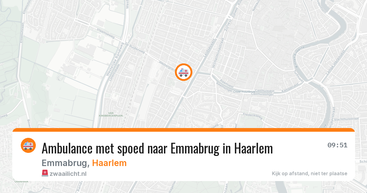 Ambulance met spoed naar Emmabrug in Haarlem — 13 feb 2026