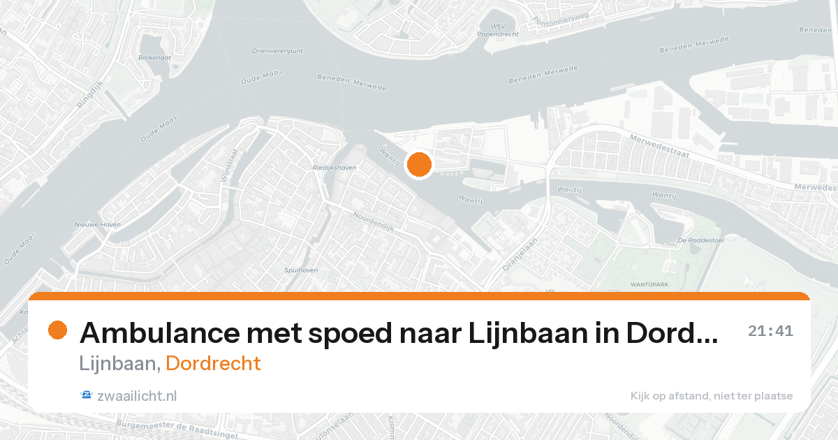 Ambulance met spoed naar Lijnbaan in Dordrecht — 18 aug 2026