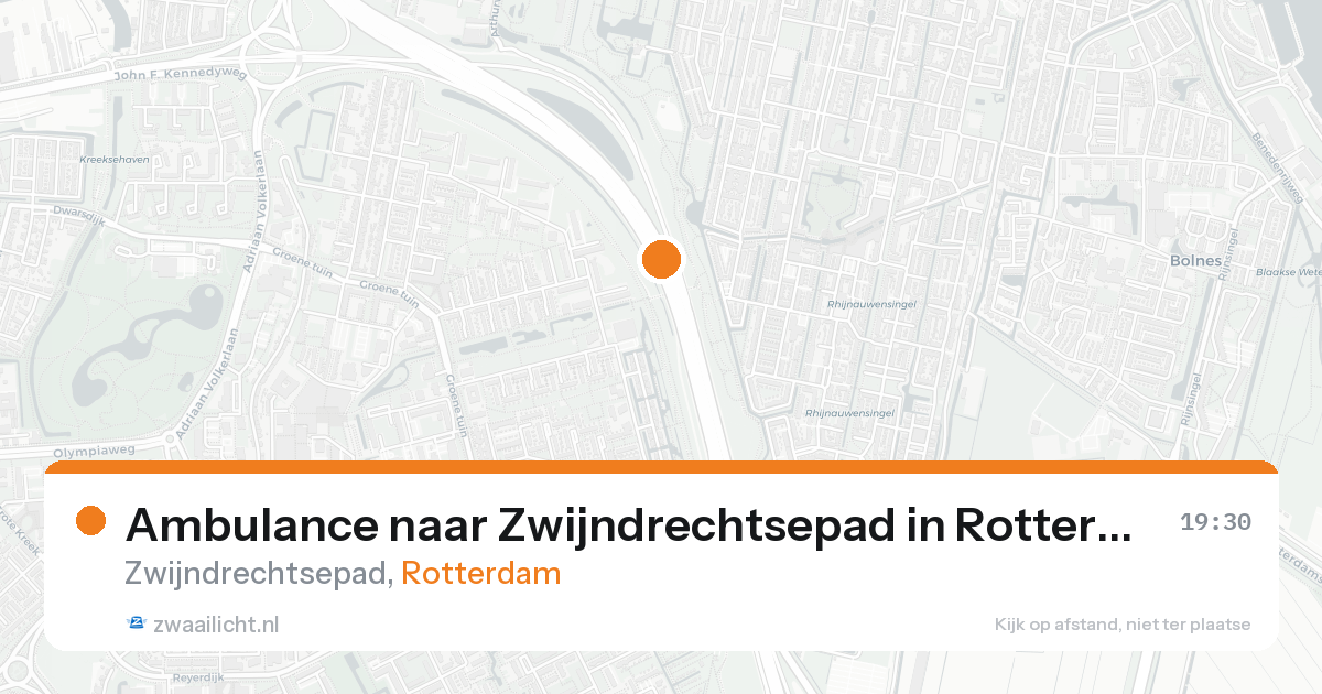 Ambulance naar Zwijndrechtsepad in Rotterdam — 22 aug 2026