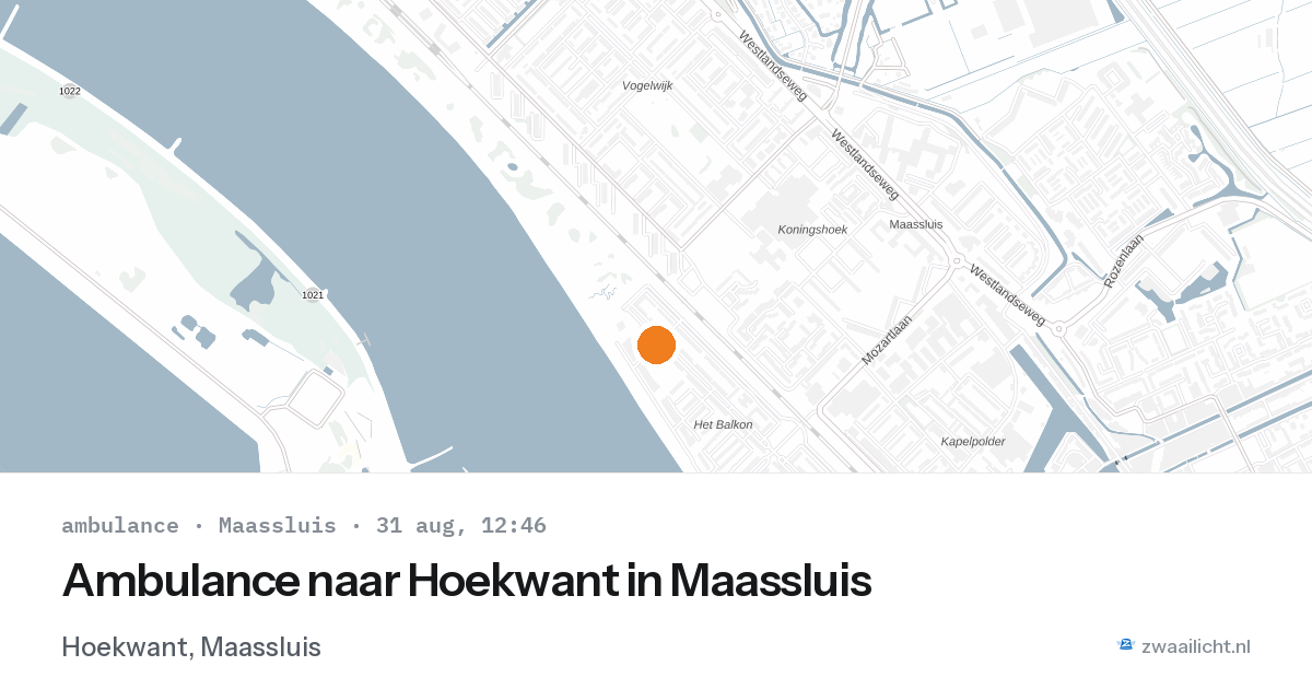 Ambulance naar Hoekwant in Maassluis — 31 aug 2026