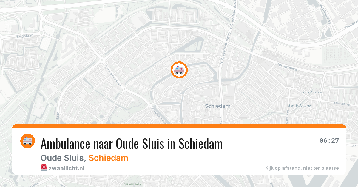 Ambulance naar Oude Sluis in Schiedam — 2 apr 2026