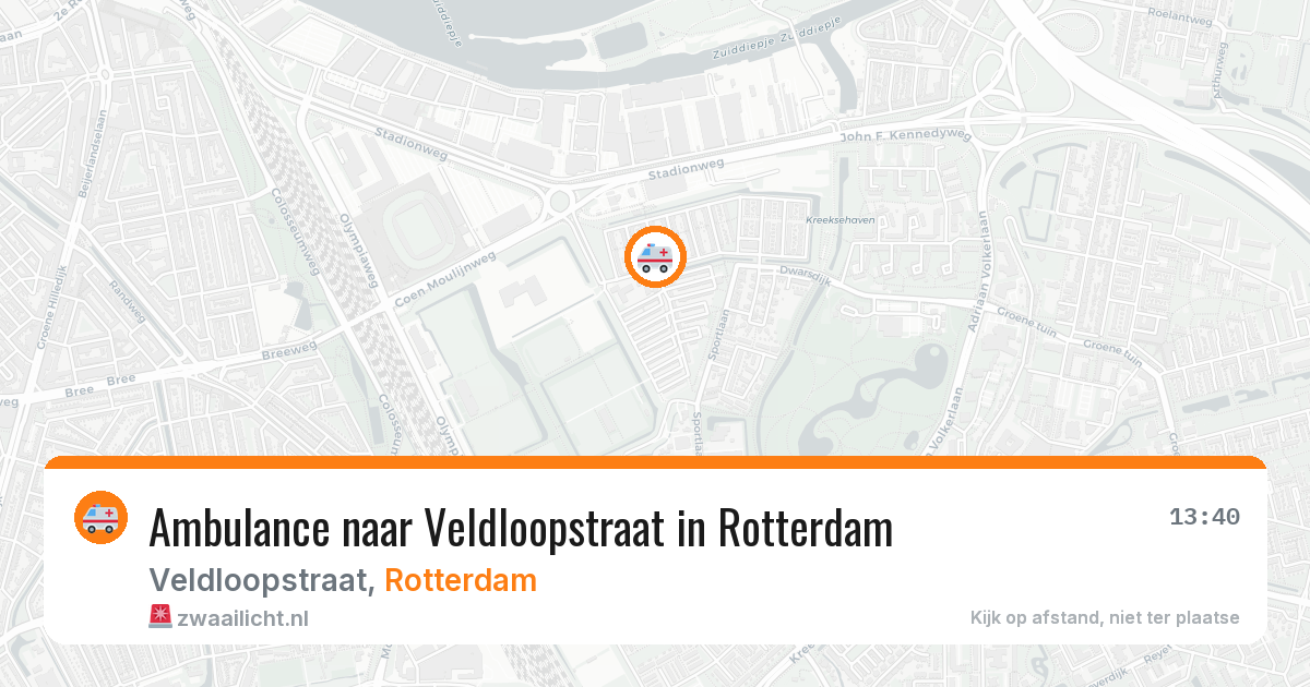Ambulance naar Veldloopstraat in Rotterdam — 8 jun 2026