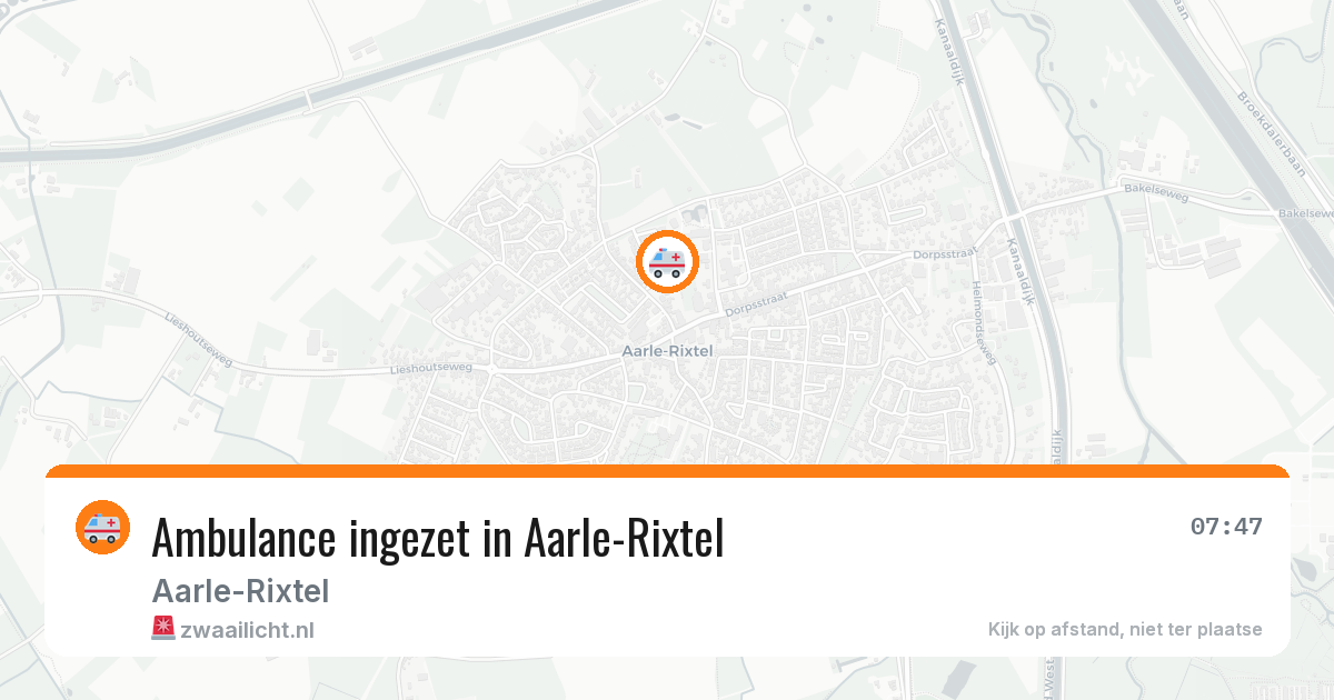 Ambulance ingezet in Aarle-Rixtel — 18 mei 2026