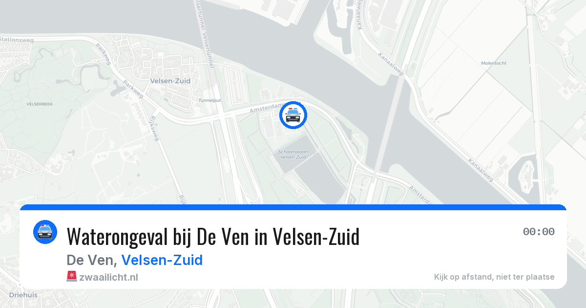 Waterongeval bij De Ven in Velsen-Zuid — 18 jul 2026