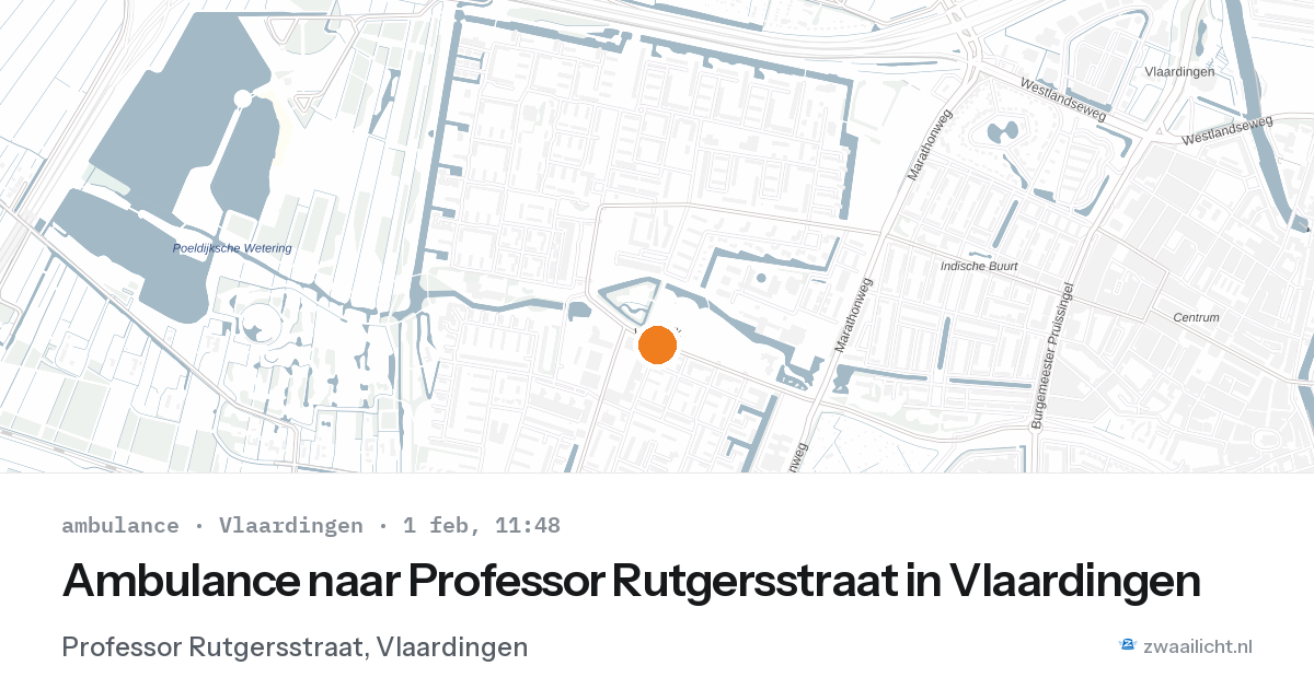 Ambulance naar Professor Rutgersstraat in Vlaardingen — 1 feb 2026
