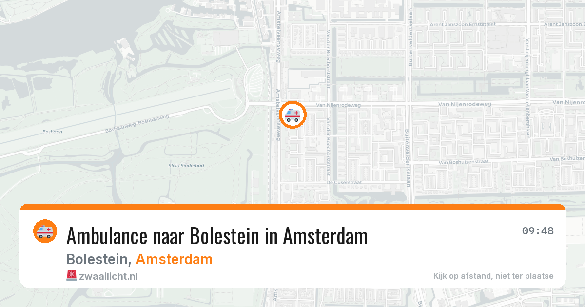 Ambulance naar Bolestein in Amsterdam — 27 jun 2026