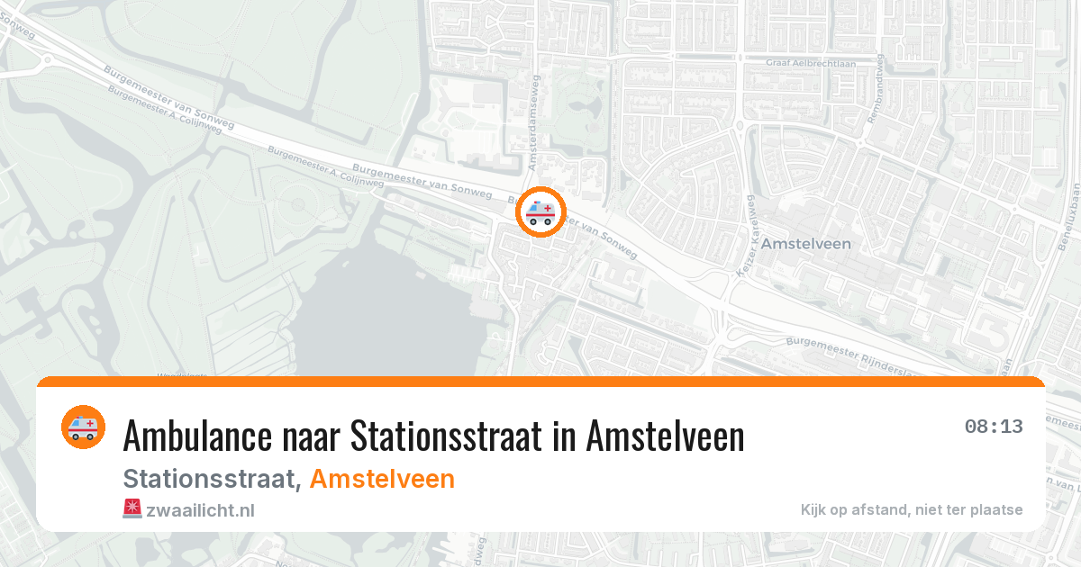 Ambulance naar Stationsstraat in Amstelveen — 21 mei 2026
