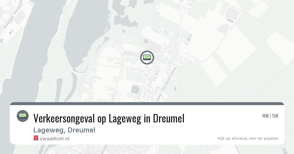 Verkeersongeval op Lageweg in Dreumel — 11 aug 2026