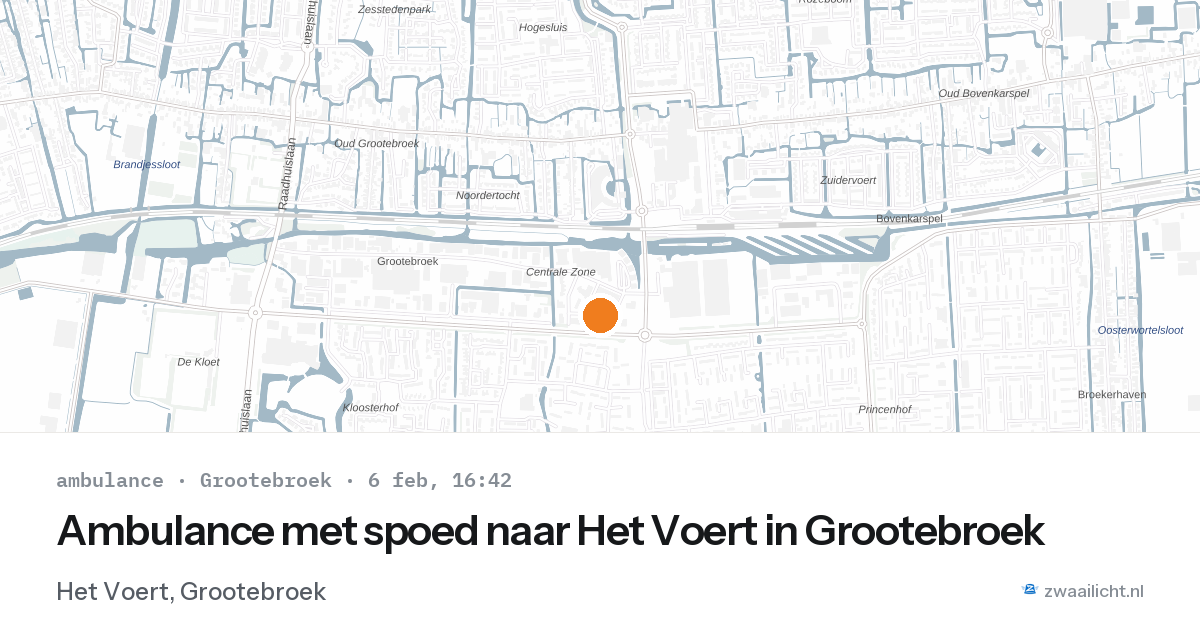 Ambulance met spoed naar Het Voert in Grootebroek — 6 feb 2026