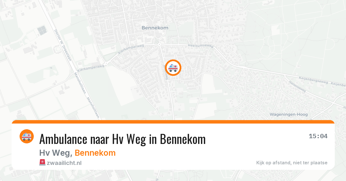 Ambulance naar Hv Weg in Bennekom — 13 mei 2026