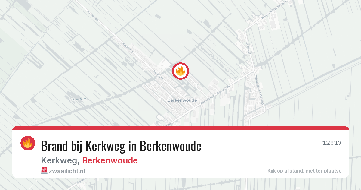 Brand bij Kerkweg in Berkenwoude — 29 jul 2026