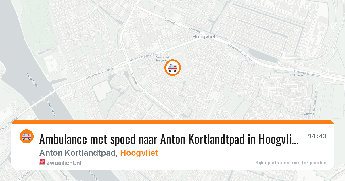Ambulance met spoed naar Anton Kortlandtpad in Hoogvliet — 25 jun 2026