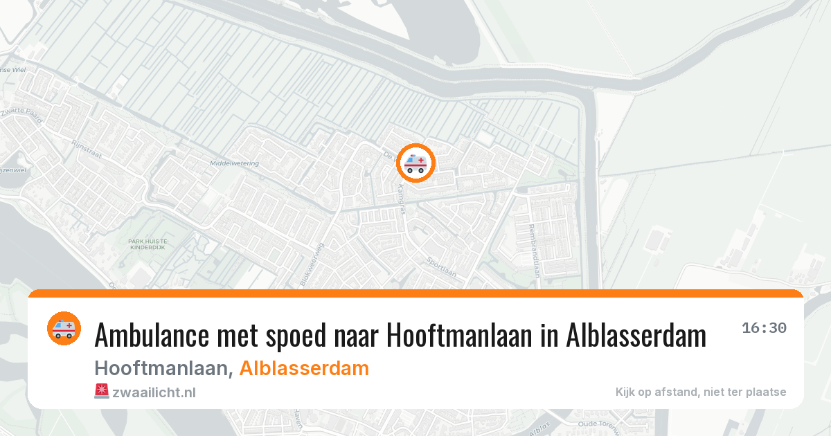 Ambulance met spoed naar Hooftmanlaan in Alblasserdam — 5 apr 2026