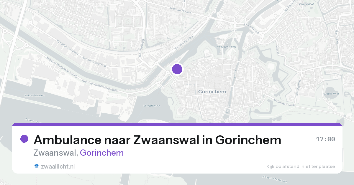 Ambulance naar Zwaanswal in Gorinchem — 24 aug 2026