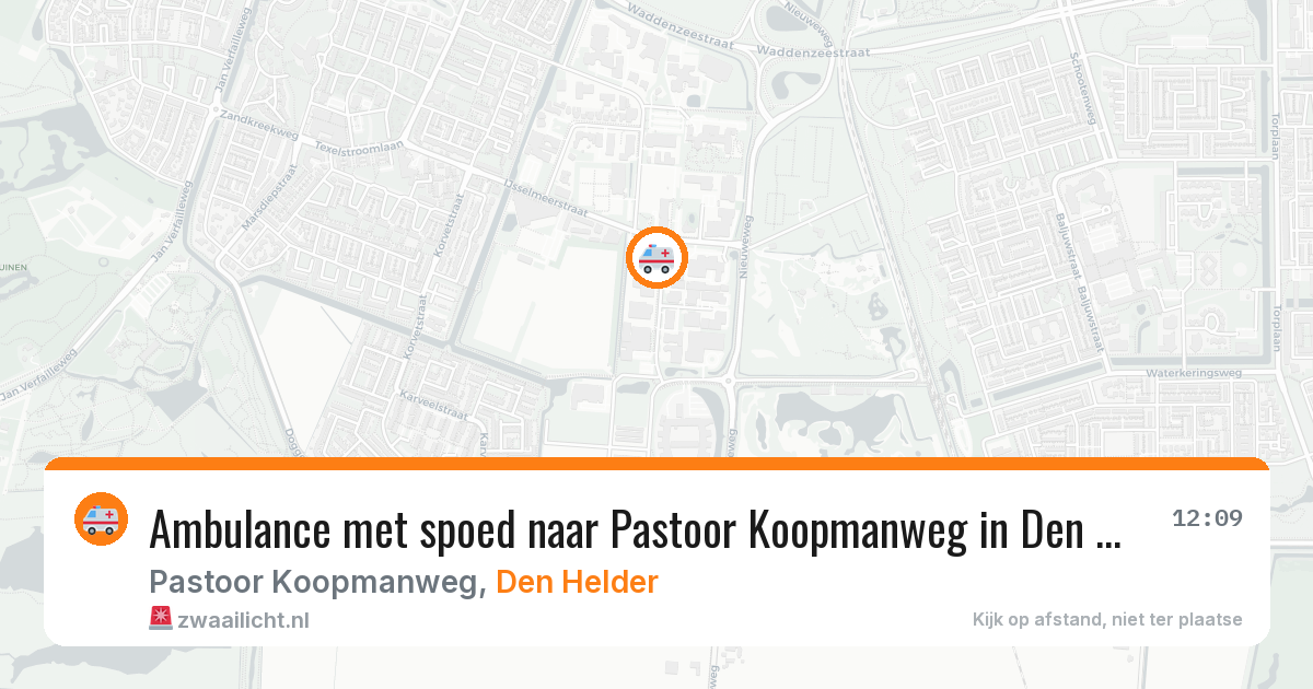 Ambulance met spoed naar Pastoor Koopmanweg in Den Helder — 29 jan 2026