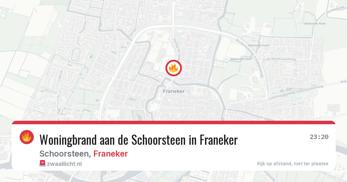 Woningbrand aan de Schoorsteen in Franeker — 8 feb 2026