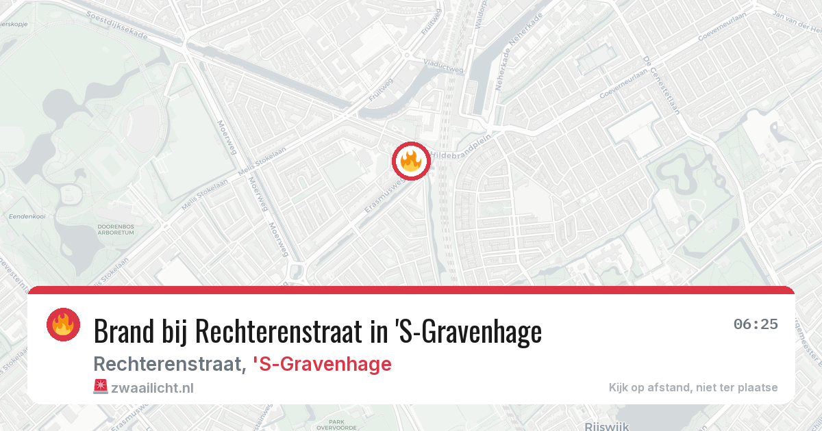 Brand bij Rechterenstraat in 'S-Gravenhage — 9 jul 2026