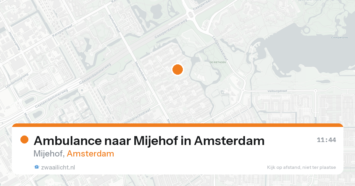 Ambulance naar Mijehof in Amsterdam — 25 aug 2026