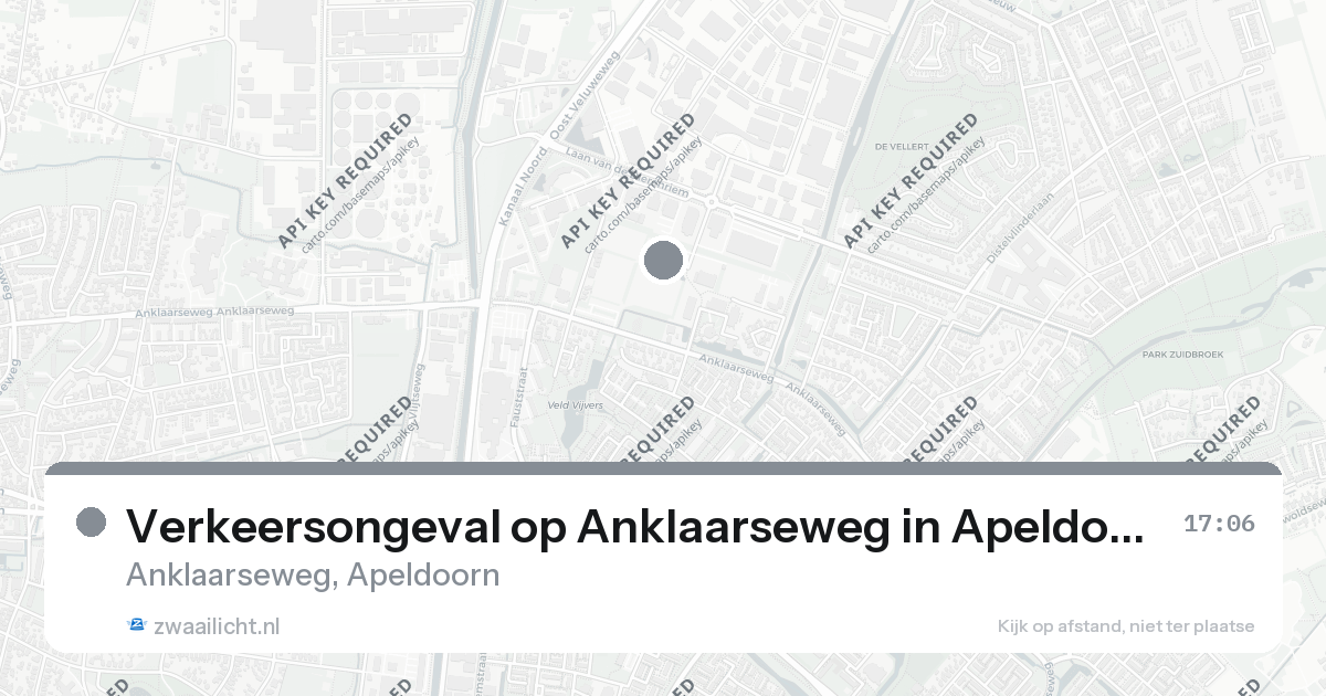 Verkeersongeval op Anklaarseweg in Apeldoorn — 26 aug 2026