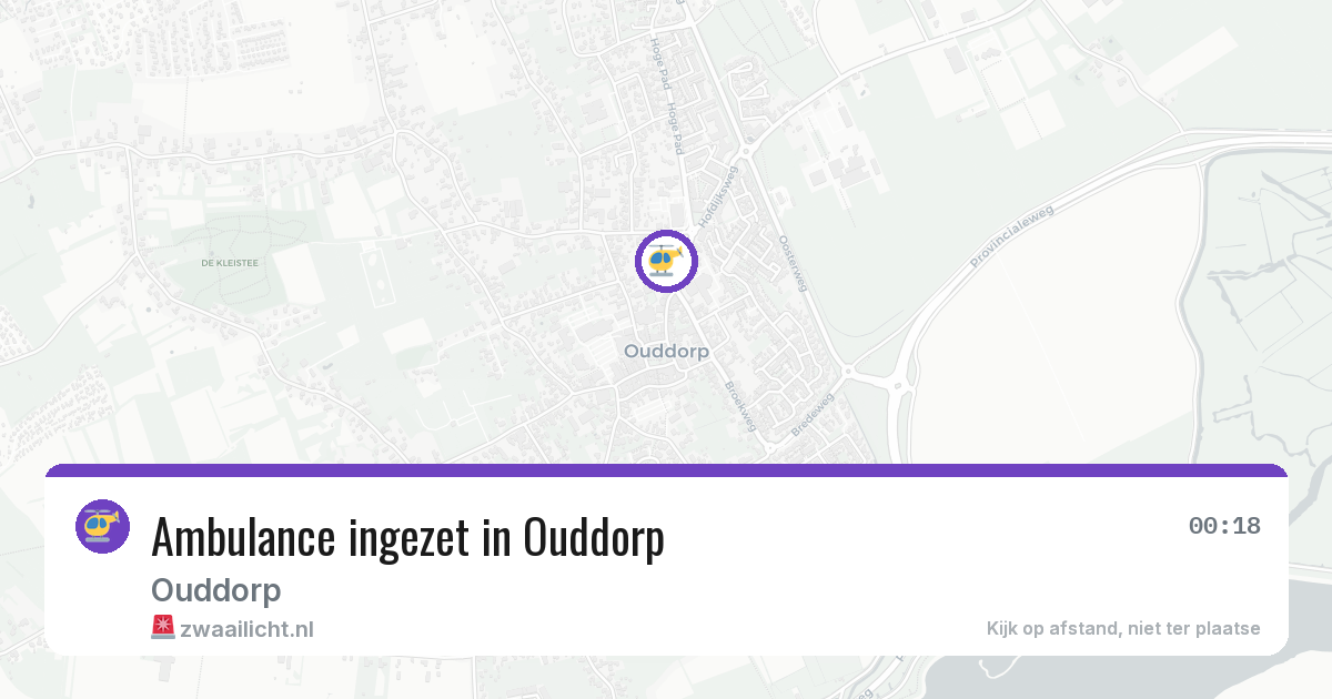 Ambulance ingezet in Ouddorp — 5 aug 2026