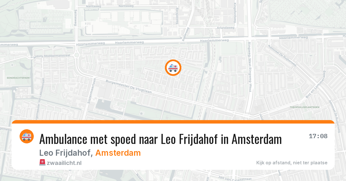Ambulance met spoed naar Leo Frijdahof in Amsterdam — 23 mrt 2026