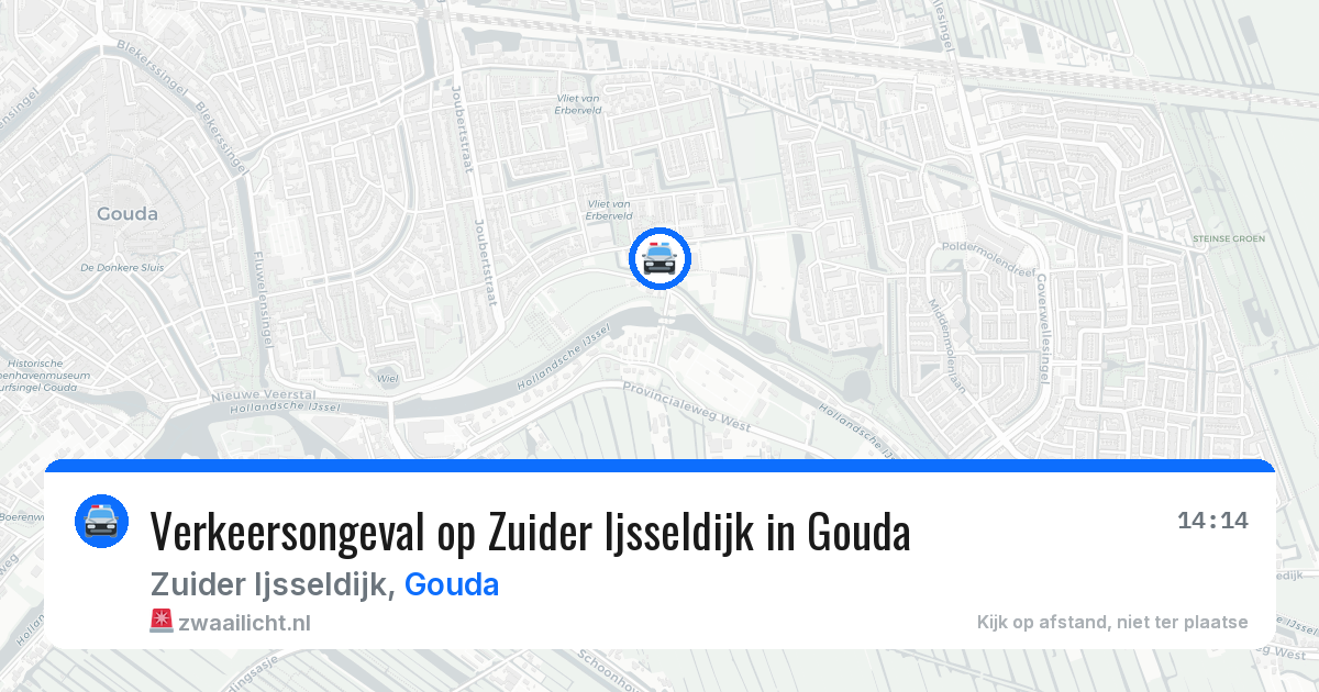 Verkeersongeval op Zuider Ijsseldijk in Gouda — 23 apr 2026
