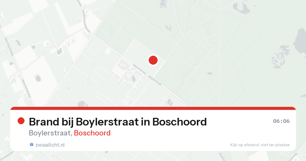 Brand bij Boylerstraat in Boschoord — 15 aug 2026