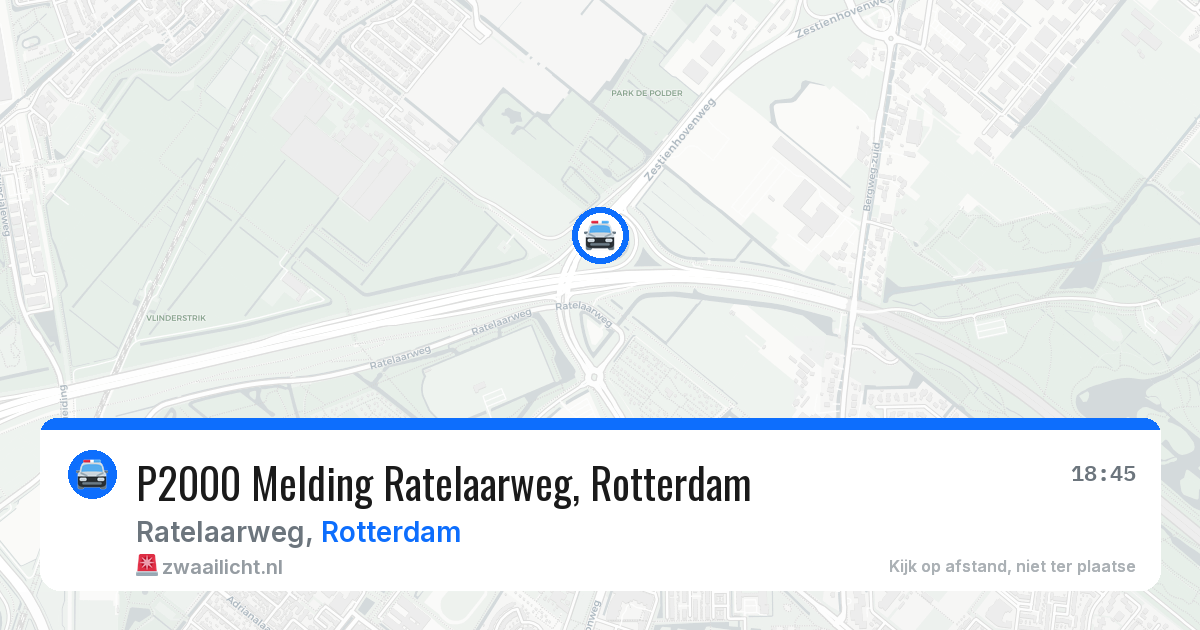 P2000 Melding Ratelaarweg, Rotterdam — 17 jul 2026