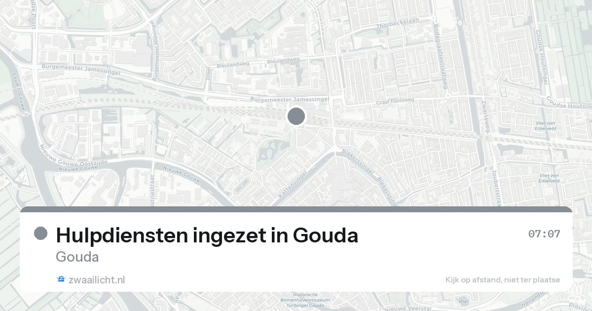Hulpdiensten ingezet in Gouda — 26 aug 2026 | 🚨 Zwaailicht.nl