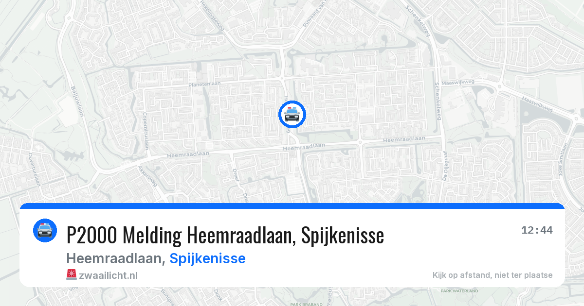 P2000 Melding Heemraadlaan, Spijkenisse — 6 aug 2026