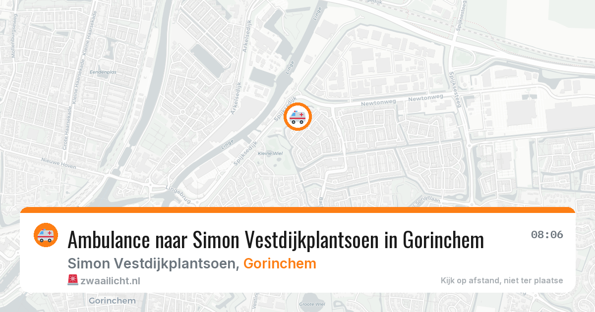 Ambulance naar Simon Vestdijkplantsoen in Gorinchem — 23 mei 2026