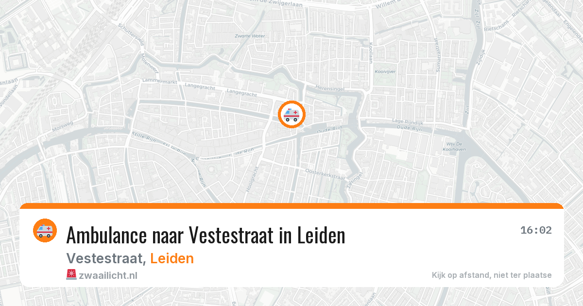 Ambulance naar Vestestraat in Leiden — 31 jul 2026