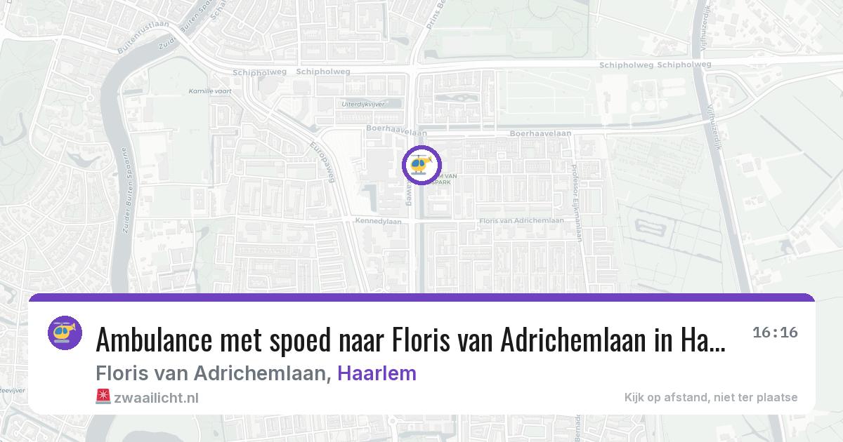 Ambulance met spoed naar Floris van Adrichemlaan in Haarlem — 23 mrt 2026