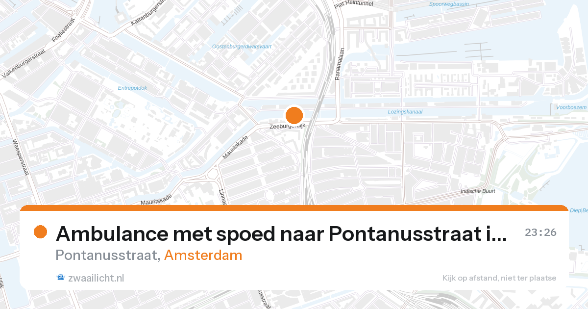 Ambulance met spoed naar Pontanusstraat in Amsterdam — 26 aug 2026
