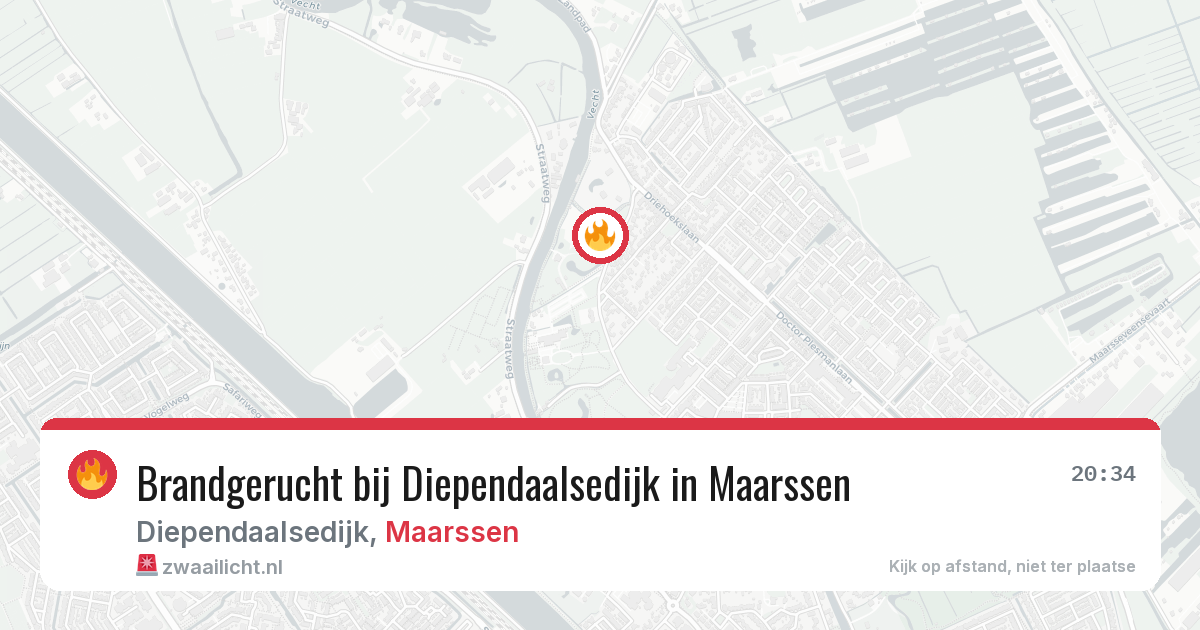 Brandgerucht bij Diependaalsedijk in Maarssen — 16 mei 2026