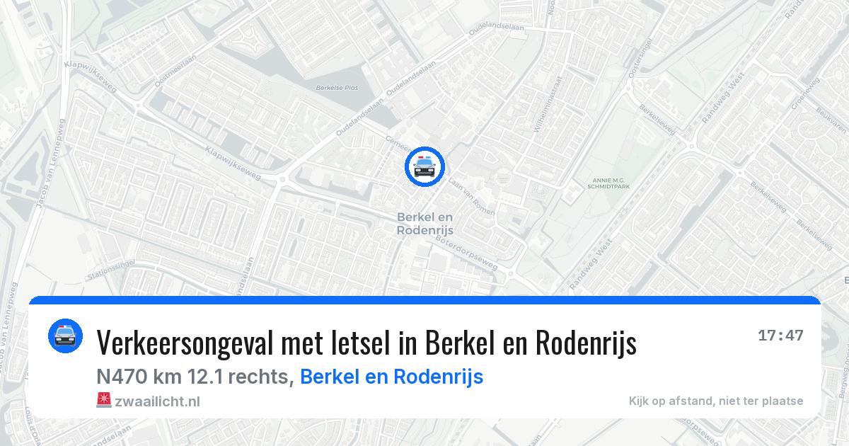 Verkeersongeval met letsel in Berkel en Rodenrijs — 30 jun 2026