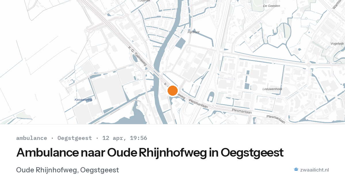 Ambulance naar Oude Rhijnhofweg in Oegstgeest — 12 apr 2026