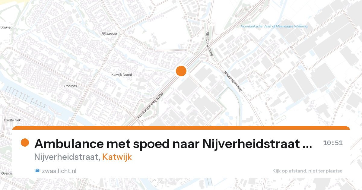 Ambulance met spoed naar Nijverheidstraat in Katwijk — 3 jun 2026