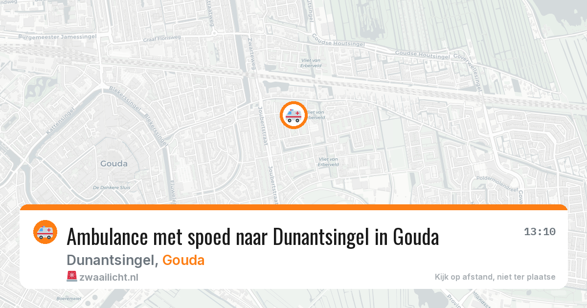 Ambulance met spoed naar Dunantsingel in Gouda — 26 jun 2026