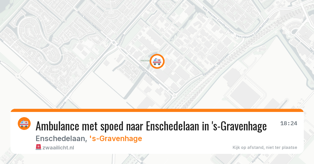 Ambulance met spoed naar Enschedelaan in 's-Gravenhage — 23 mrt 2026