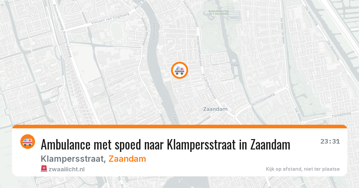 Ambulance met spoed naar Klampersstraat in Zaandam — 8 feb 2026