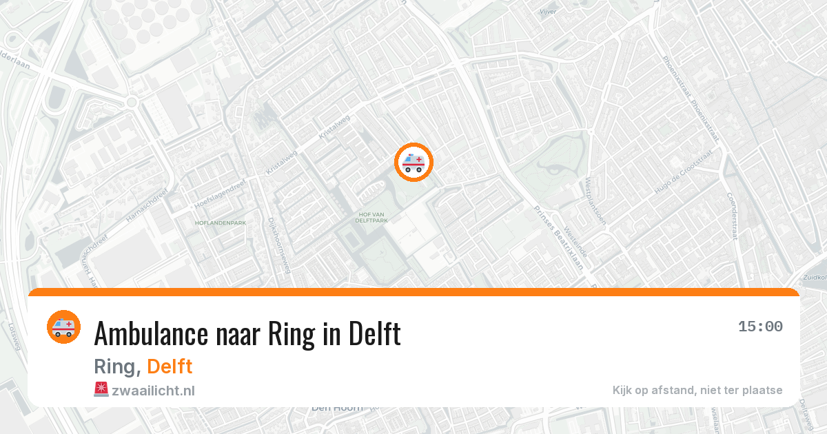 Ambulance naar Ring in Delft — 31 mei 2026