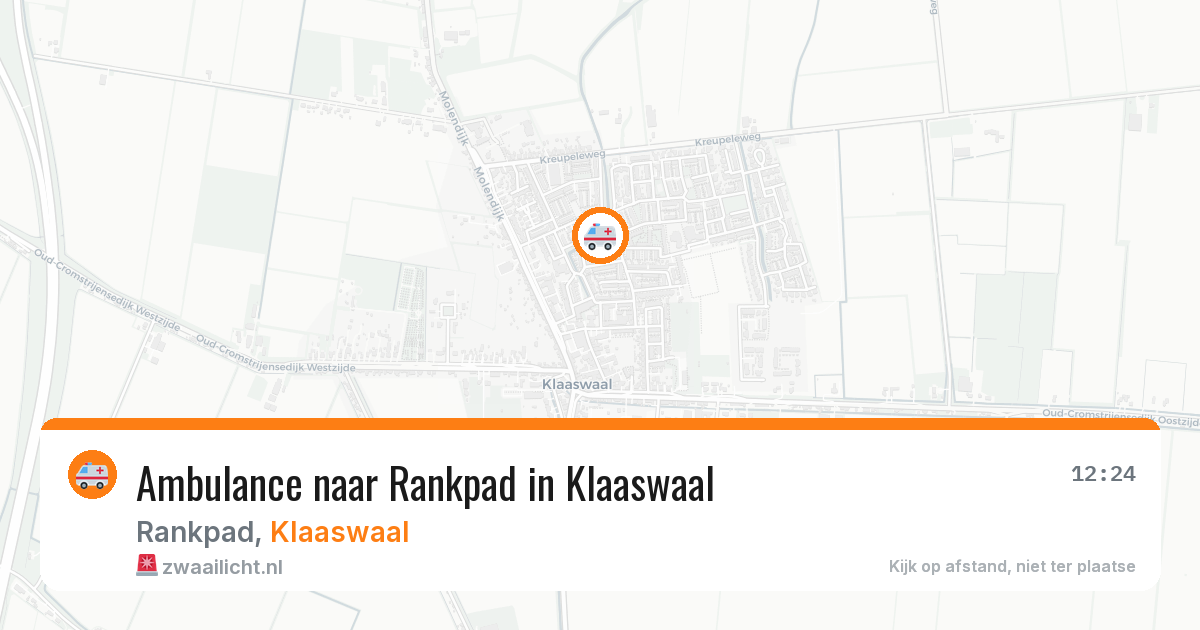 Ambulance naar Rankpad in Klaaswaal — 28 jun 2026