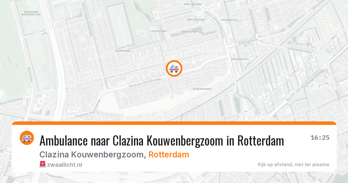 Ambulance naar Clazina Kouwenbergzoom in Rotterdam — 12 mei 2026