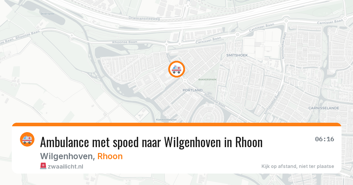 Ambulance met spoed naar Wilgenhoven in Rhoon — 11 apr 2026